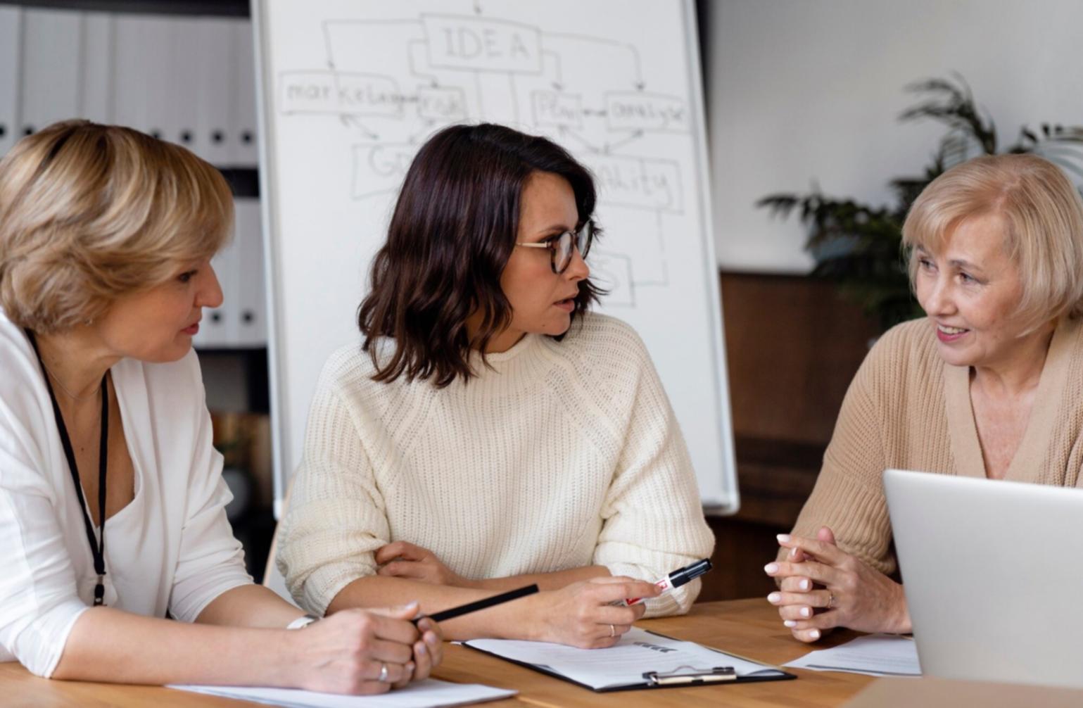 Students practicing interview techniques in modern classroom setting